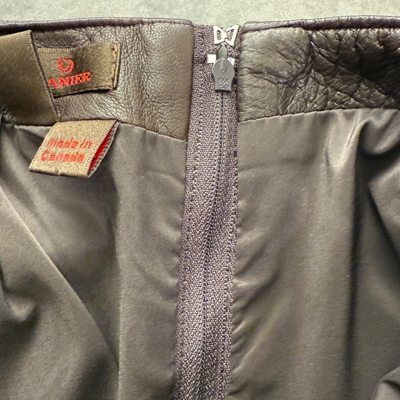 Vintage Danier chocolate brown leather maxi skirt - Picture 3 of 8